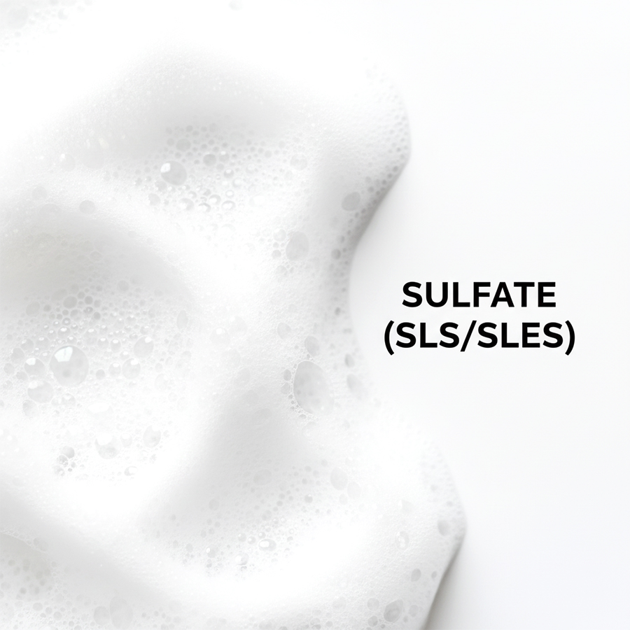 Sulfate hay SLS SLES là chất tẩy rửa mạnh gây khô da và kích ứng
