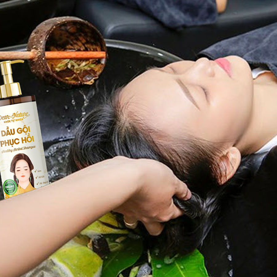 Trải nghiệm mái tóc chắc khỏe, giảm gãy rụng với Dầu Gội Dược Liệu Mần Trầu Dear Nature