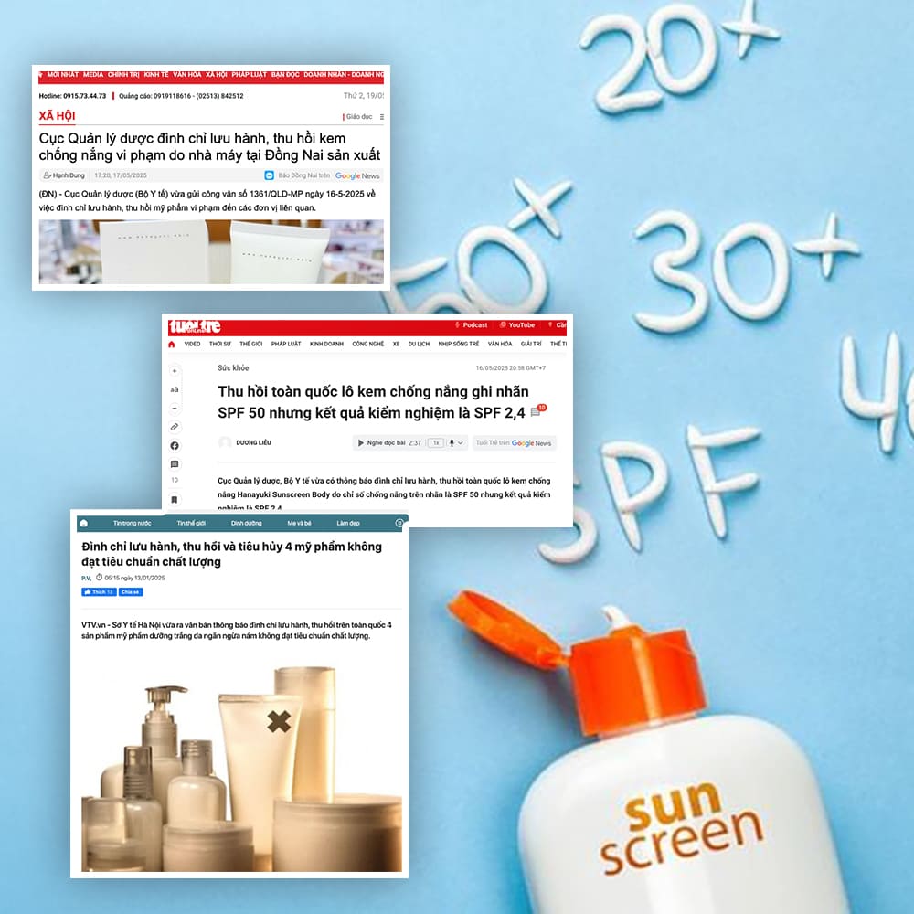 Thực trạng kem chống nắng không đúng chỉ số SPF gây hoang mang