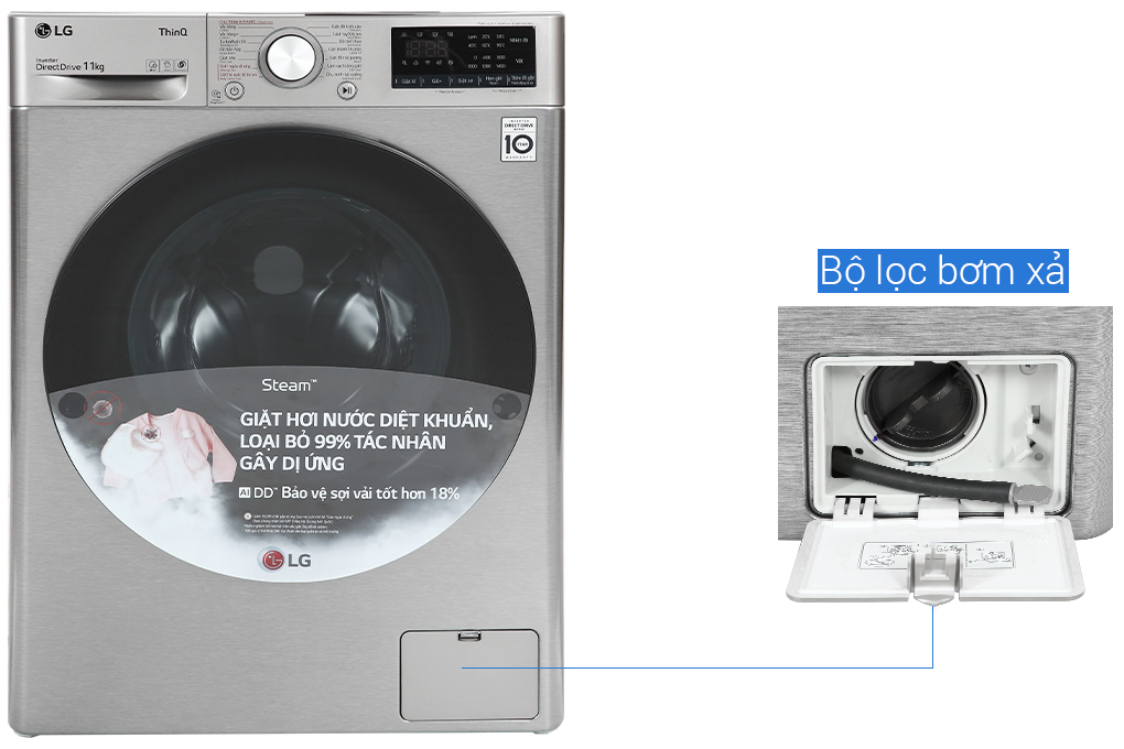 Máy giặt lồng ngang LG 11 Kg FV1411S4P Inverter