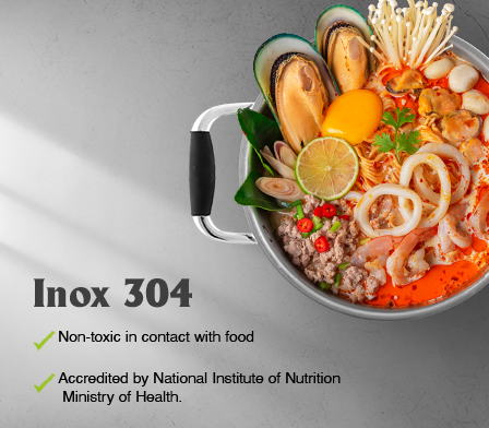 Stainless steel 304 is safe and hygienic