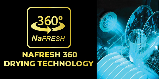 NaFRESH 360 drying technology - 3-layer sterilized clean dishes safe for up to 72 hours