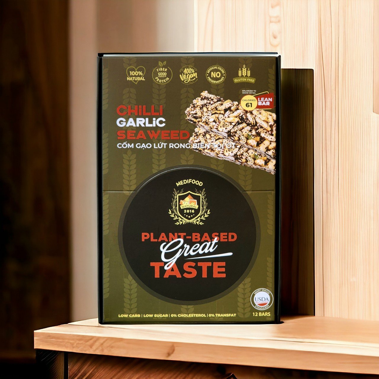 THANH CỐM GẠO LỨT RONG BIỂN TỎI ỚT 21G