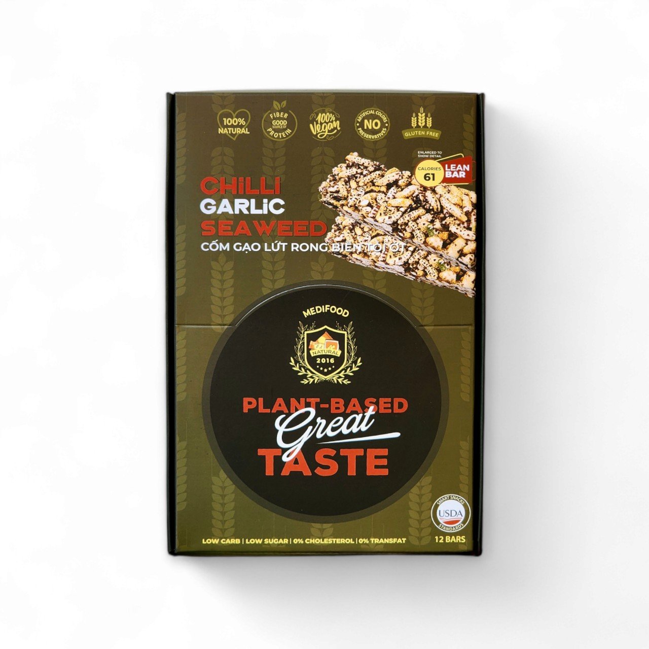 THANH CỐM GẠO LỨT RONG BIỂN TỎI ỚT 21G