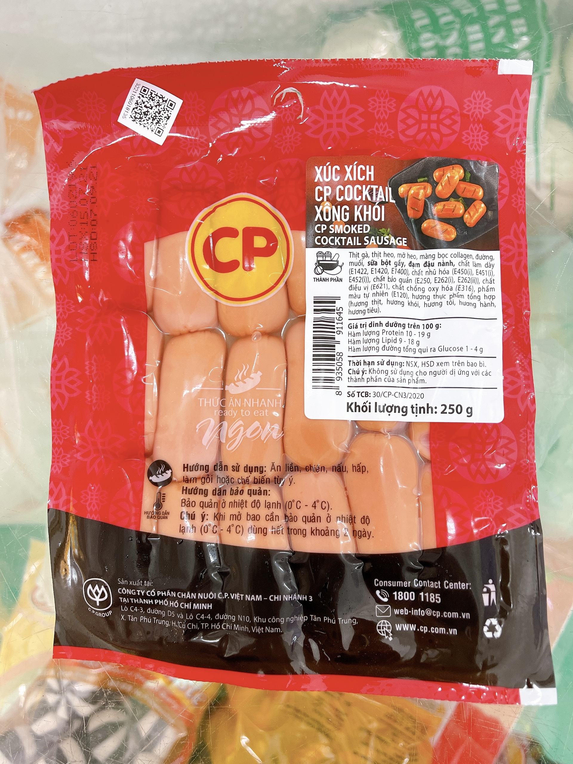 XÚC XÍCH COCKTAIL CP 250G