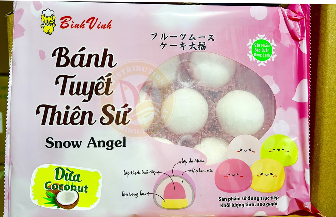 BÁNH TUYẾT THIÊN SỨ DỪA Bình Vinh 300g