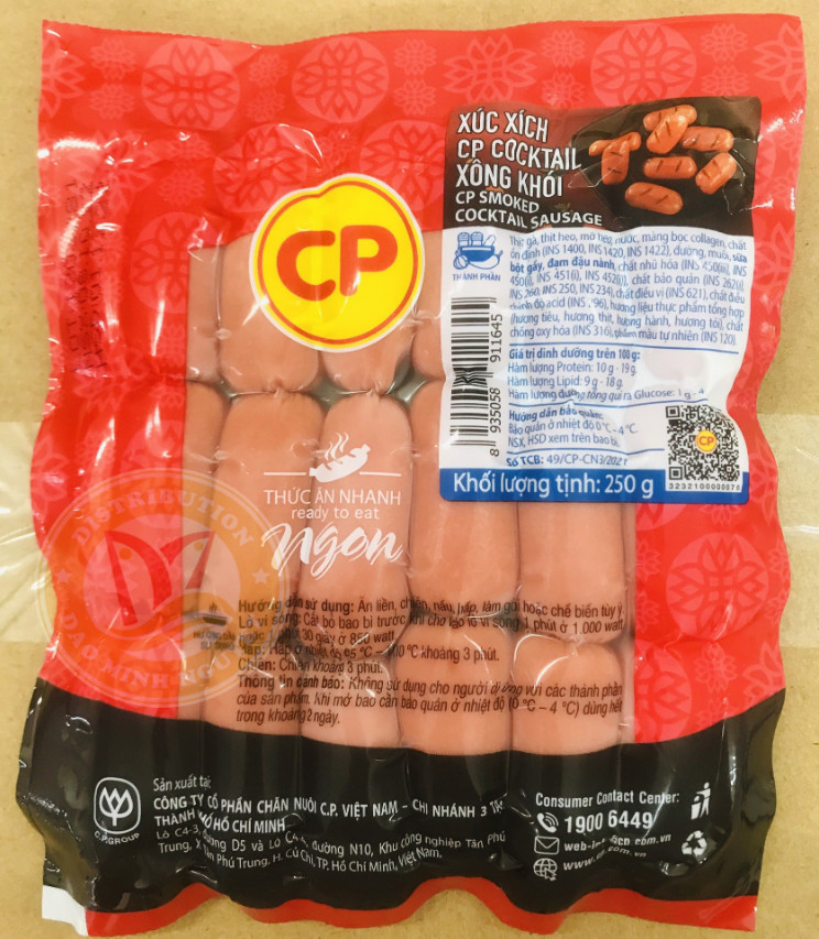 XÚC XÍCH COCKTAIL CP 250G