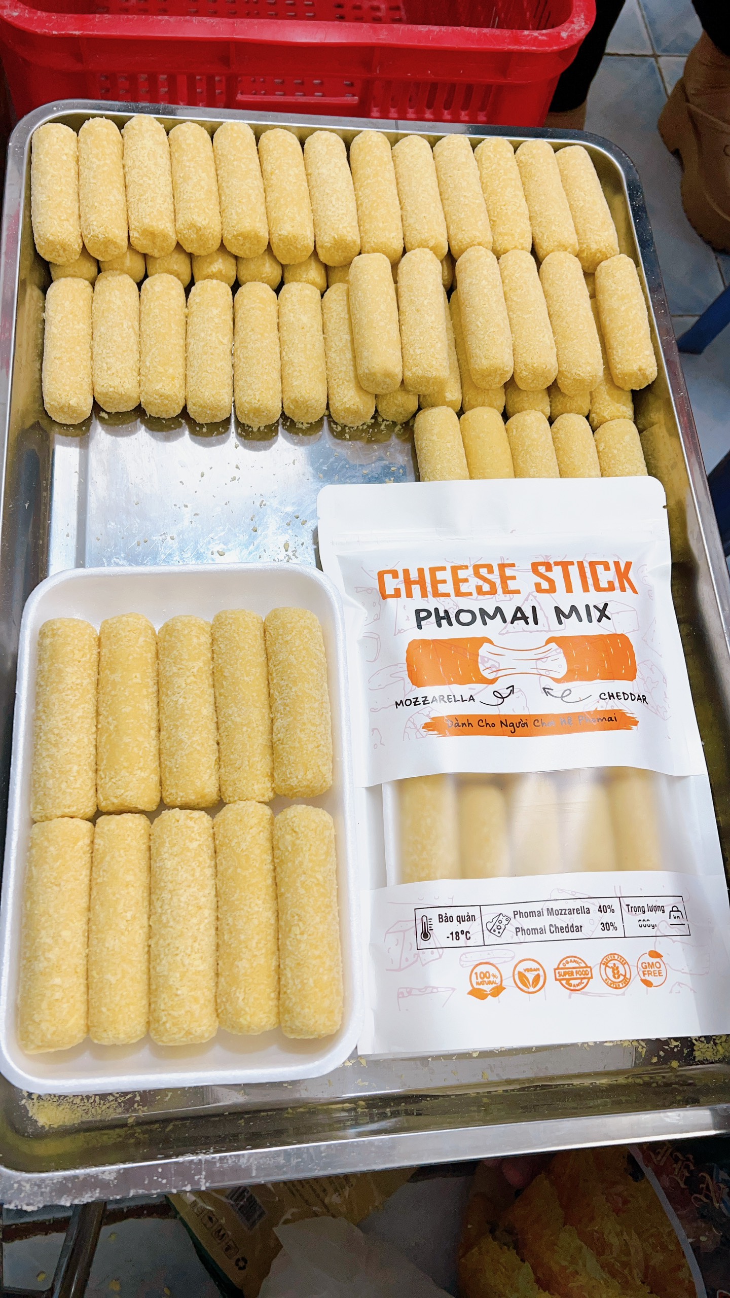 CHEESE STICK MOZ & CHED 500G