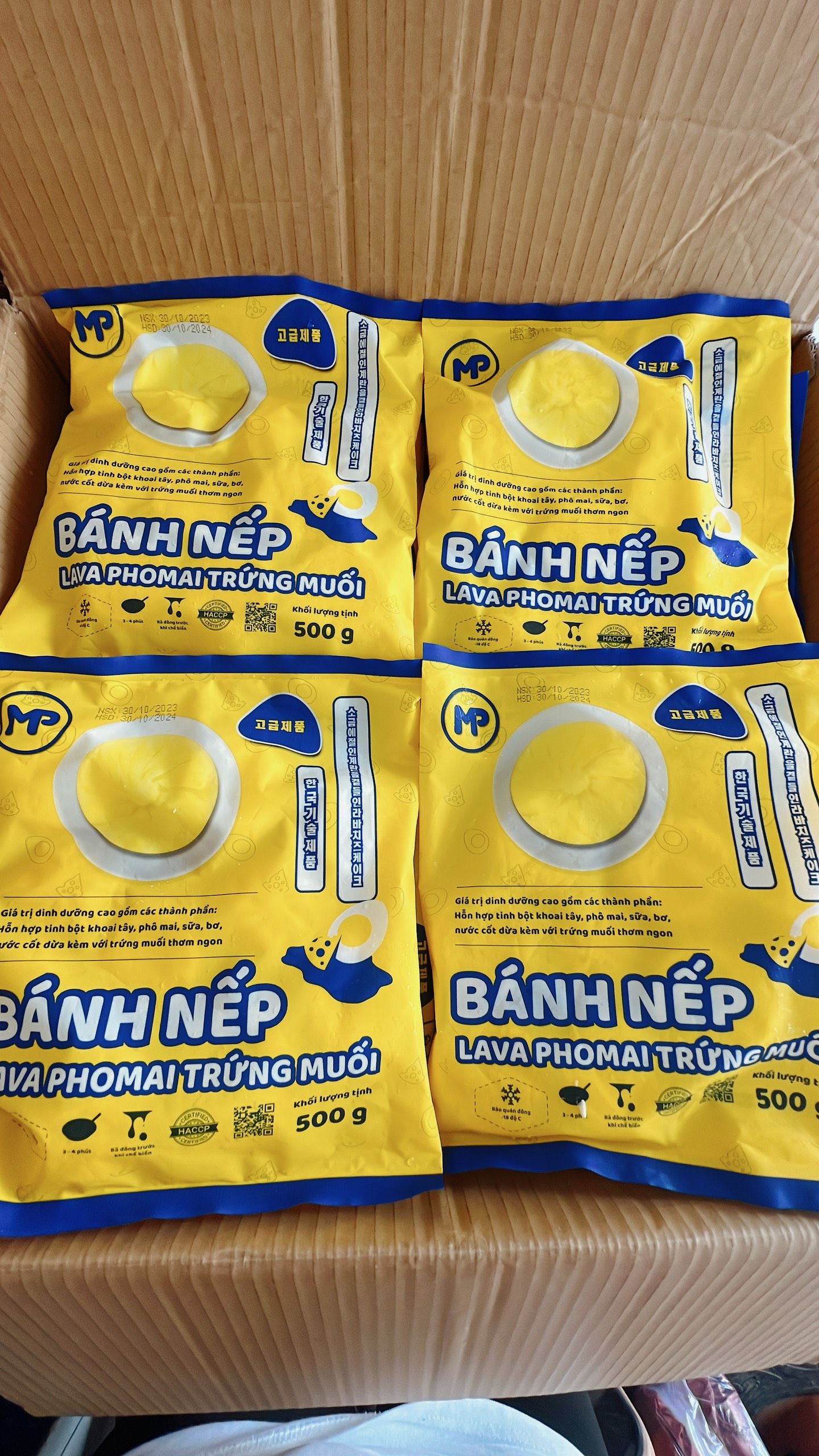 BÁNH NẾP PHÔ MAI LAVA TRỨNG MUỐI MP 500G