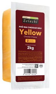PHÔ MAI KHỐI CHEDDAR Bottega Zelachi 2Kg