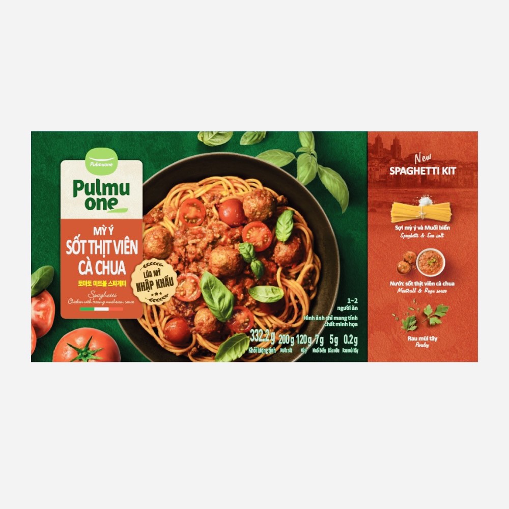 MÌ Ý SỐT THỊT VIÊN CÀ CHUA 332G Pulmuone