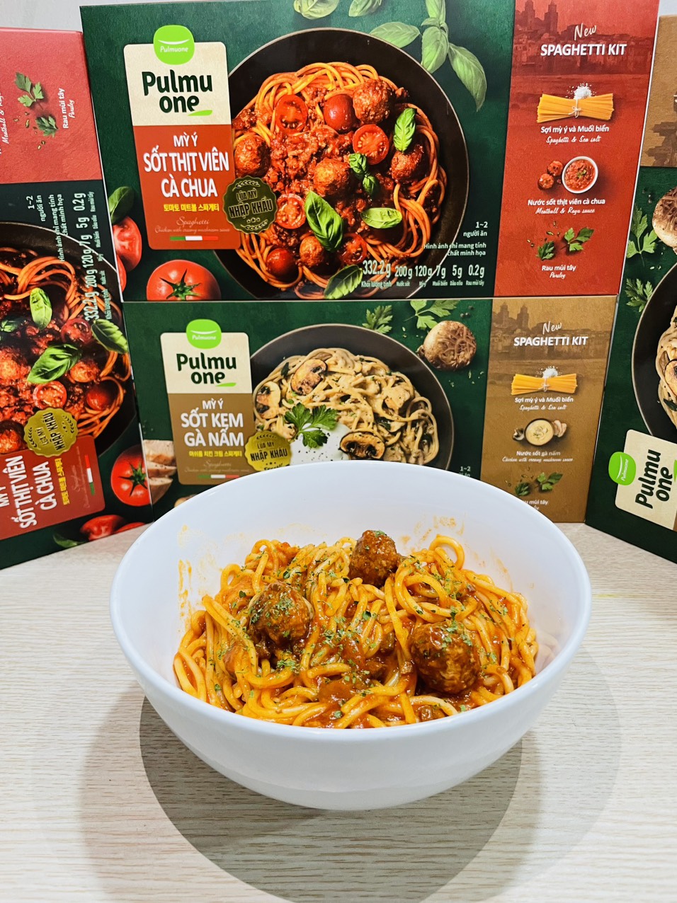 MÌ Ý SỐT THỊT VIÊN CÀ CHUA 332G Pulmuone