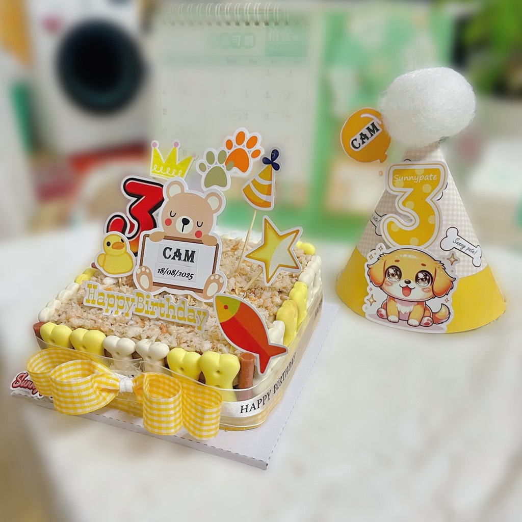 Bánh sinh nhật pate cho thú cưng - Mẫu V001