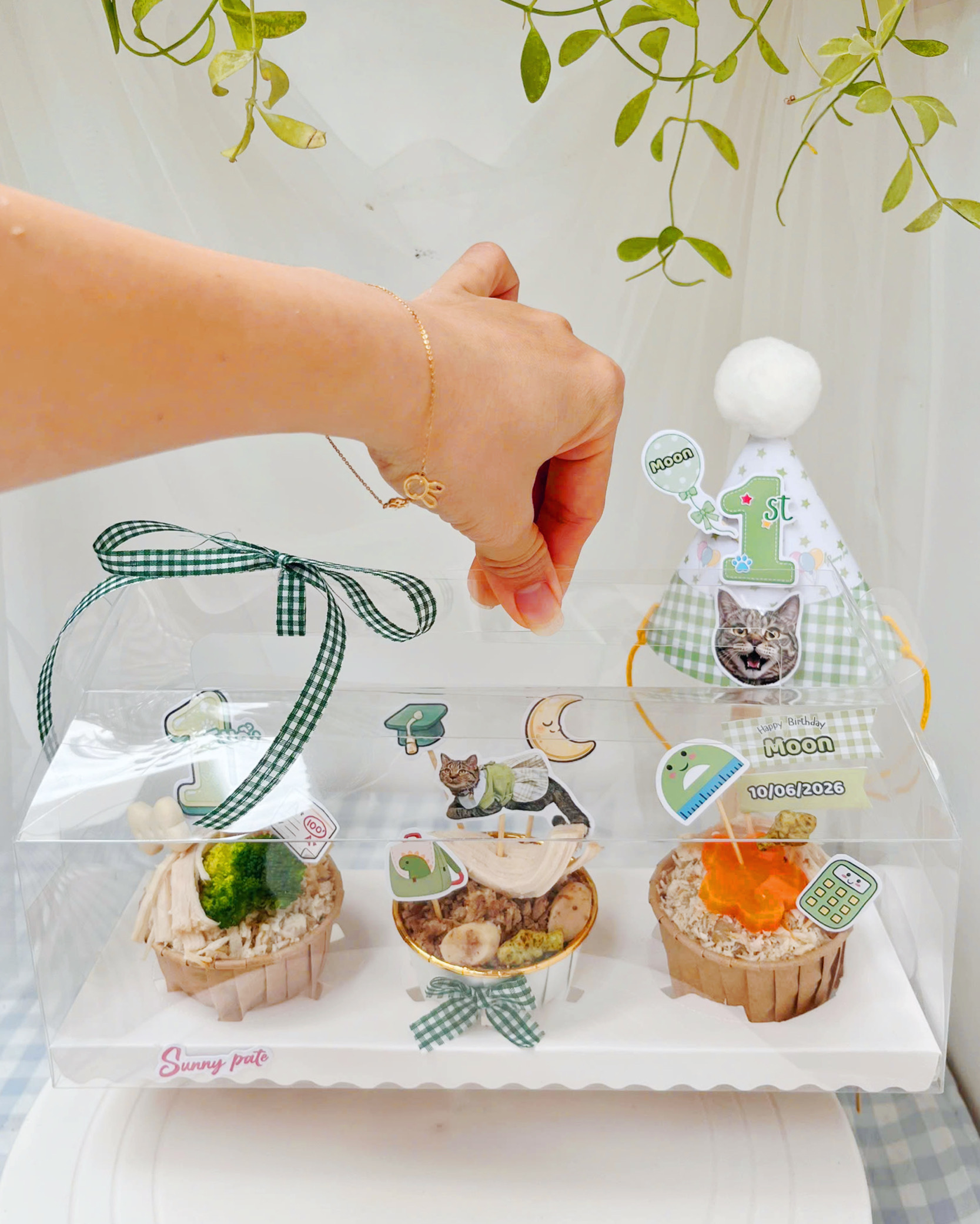 Set CUPCAKE Sunny pate tươi chúc mừng thú cưng