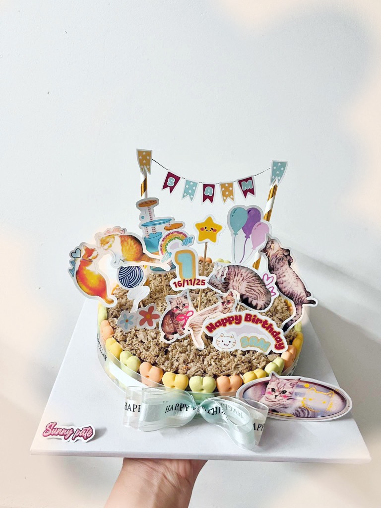 Bánh sinh nhật pate cho thú cưng - Size M 18cm