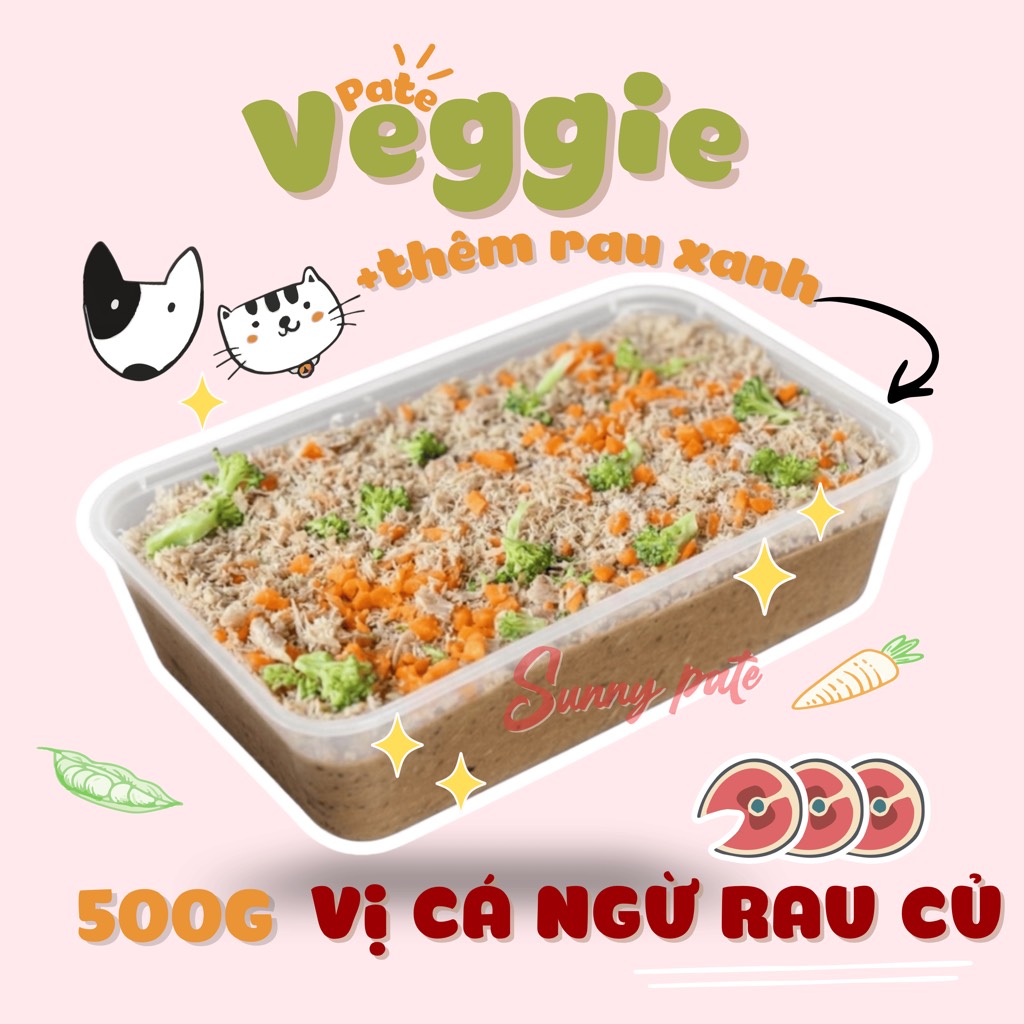 Sunny pate bổ sung thêm RAU CỦ cho chó mèo - hộp 450G
