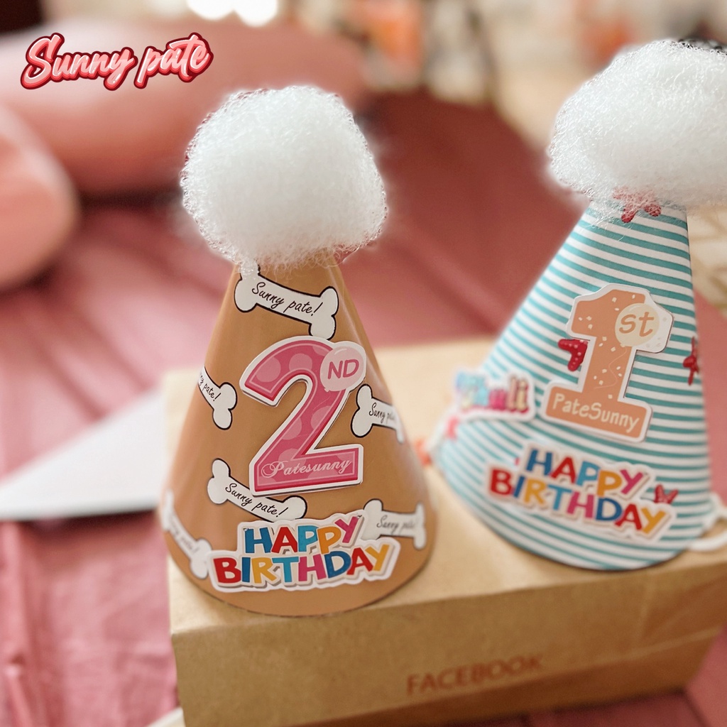 Nón sinh nhật / party cho thú cưng