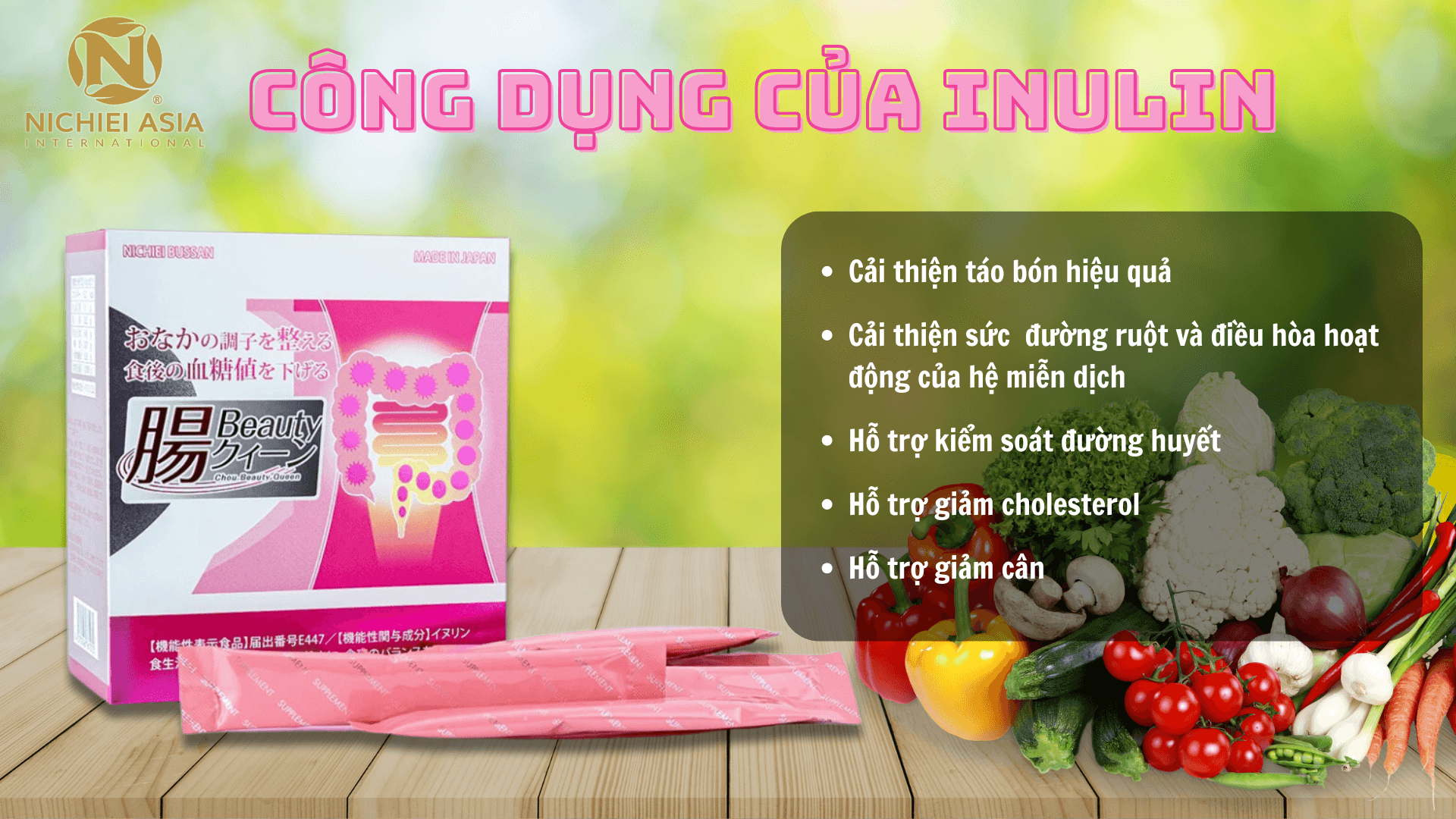 Inulin cải thiện táo bón hiệu quả - Nichiei Asia