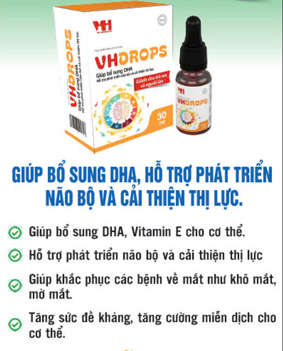 Thực phẩm chức năng bổ não cho trẻ VHDrops