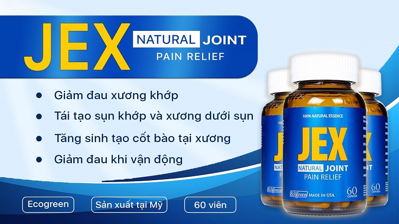 Thuốc trị xương khớp Jex Max có công dụng chính hỗ trợ giảm đau gối cực kỳ hiệu quả
