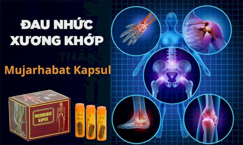 Thuốc chữa đau nhức xương khớp Mujarhabat Kapsul đỏ Malaysia