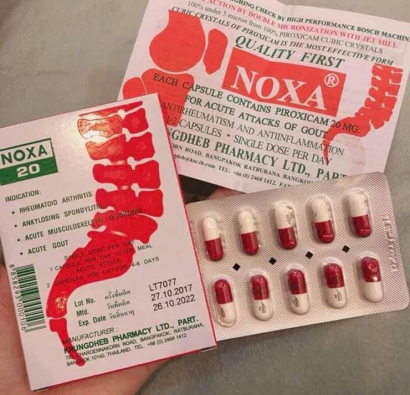 Noxa 20 - thuốc đau xương khớp của Thái Lan với công dụng thần kỳ