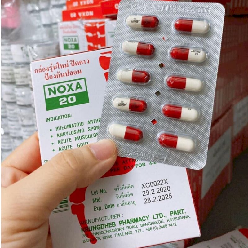 Thuốc trị xương khớp của Thái Lan noxa được điều chế dưới dạng viên nang