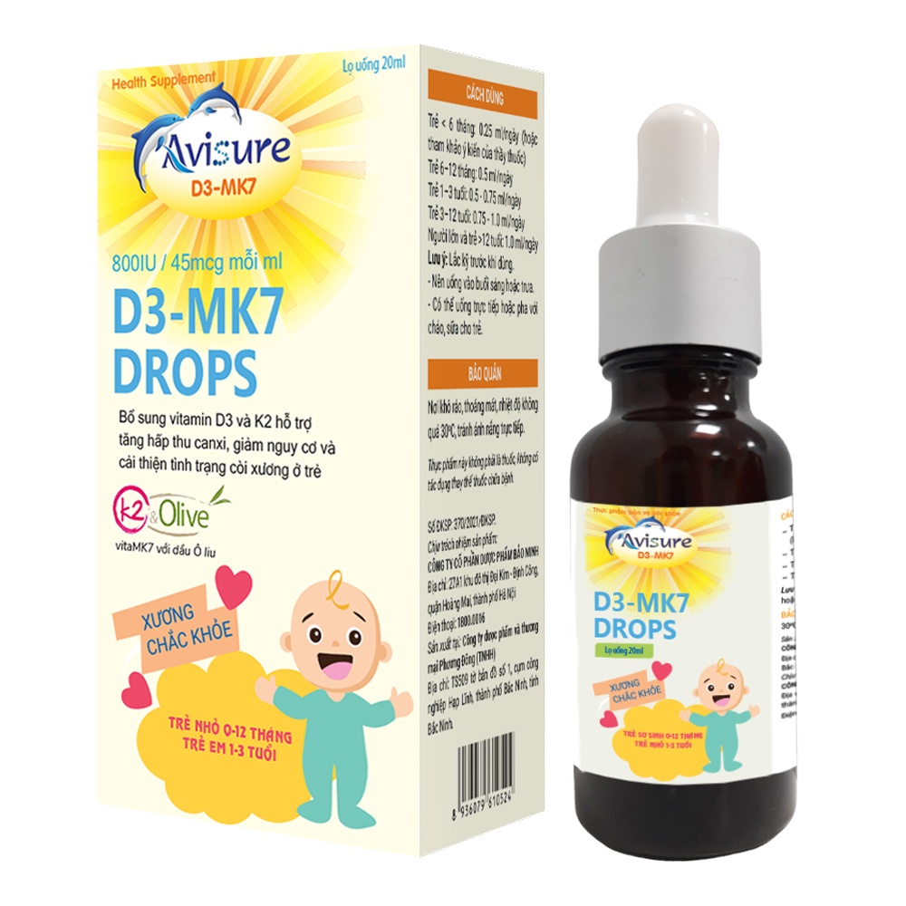 D3 mk7 drops avisure có tác dụng như thế nào