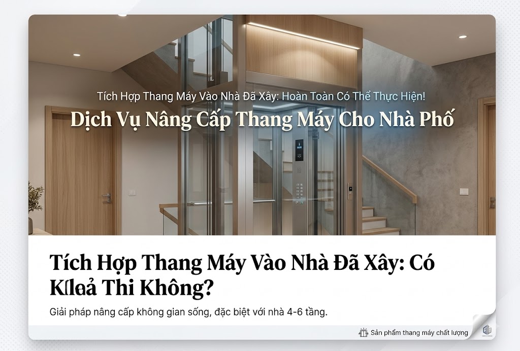 Tích Hợp Thang Máy Vào Nhà Đã Xây: Có Khả Thi Không?