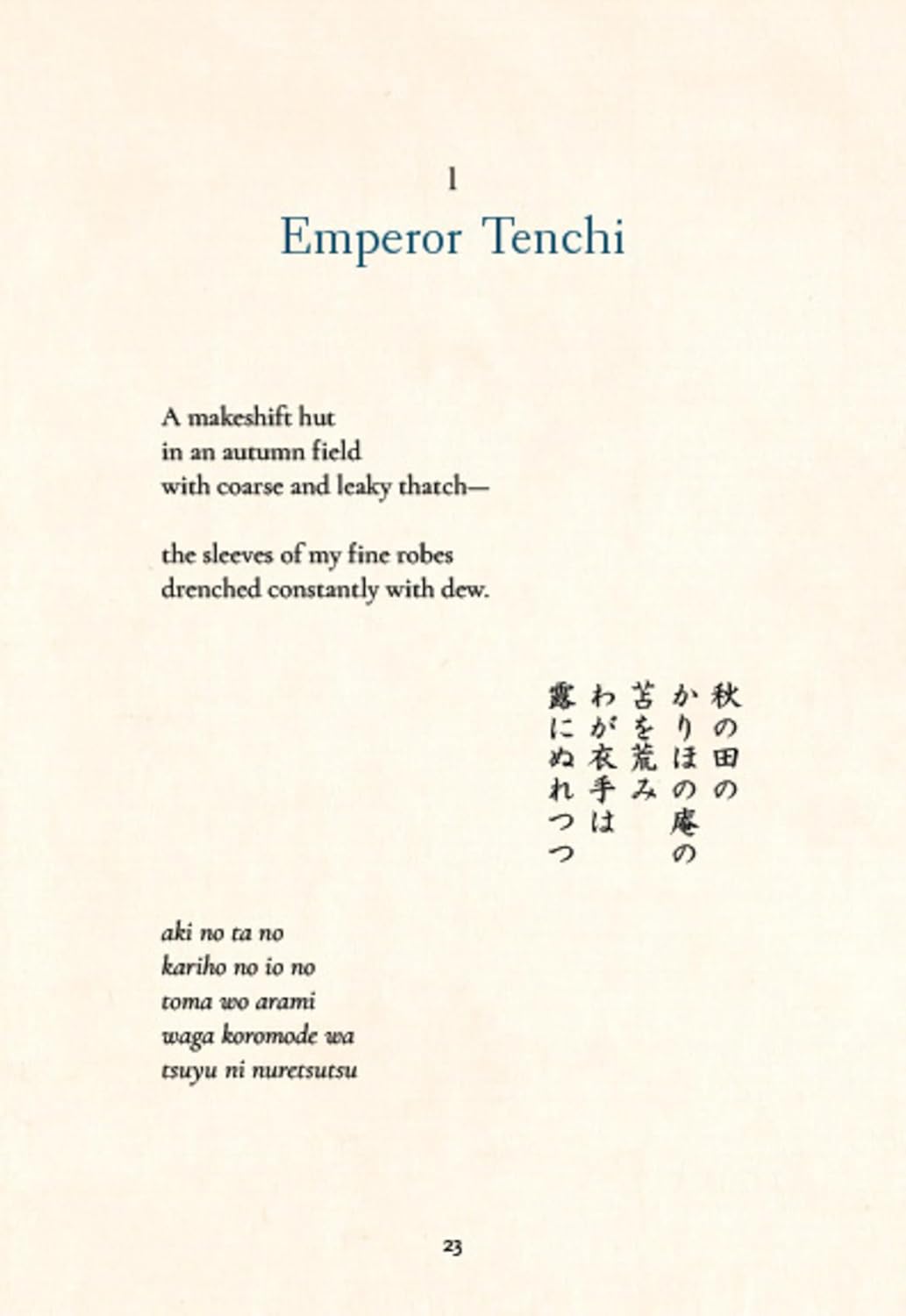 One Hundred Poems from Old Japan