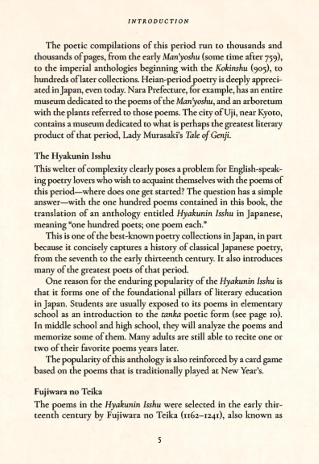 One Hundred Poems from Old Japan