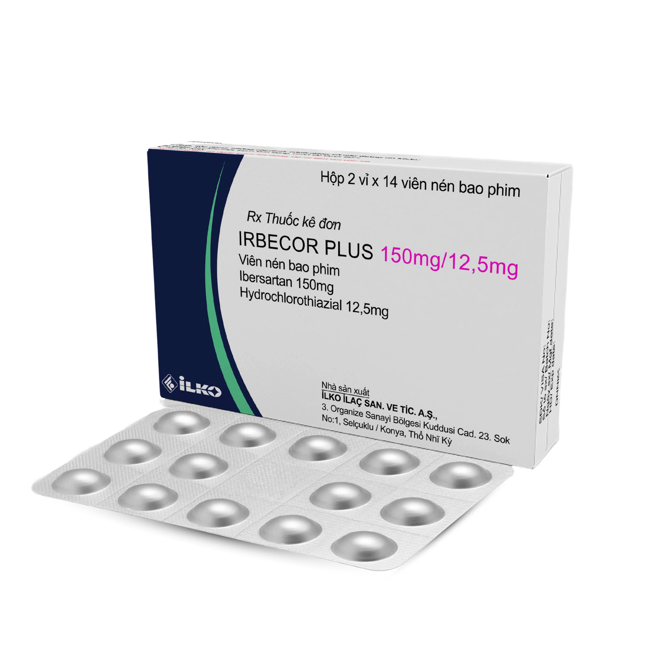 IRBECOR PLUS 150mg/12.5mg (Irbesartan 150mg + Hydroclorothiazid 12.5mg)