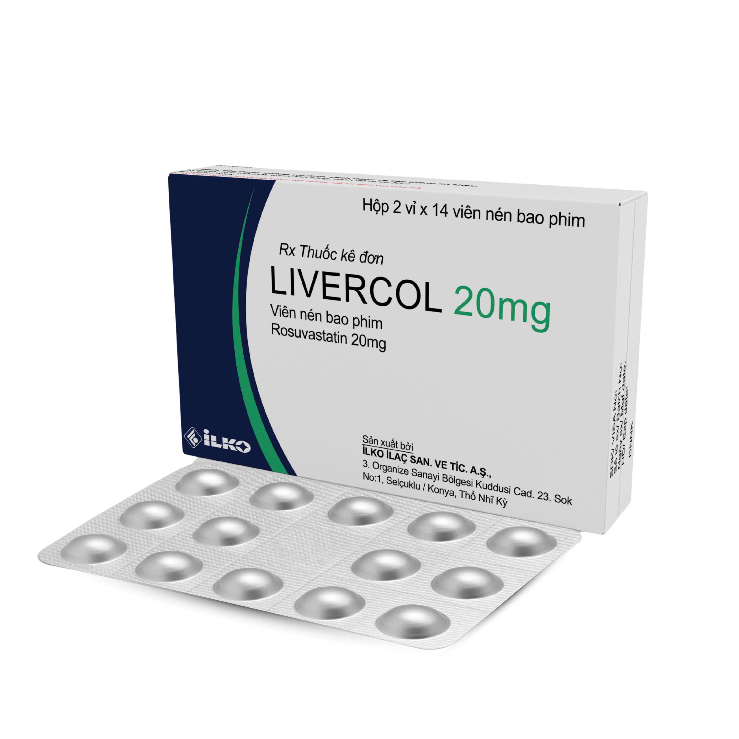 LIVERCOL 20MG (Rosuvastatin 20mg)