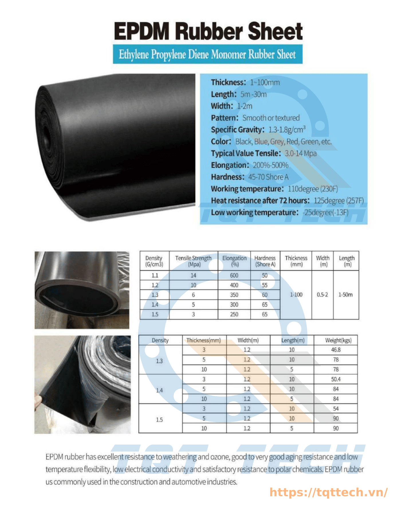 catalogue cao su epdm