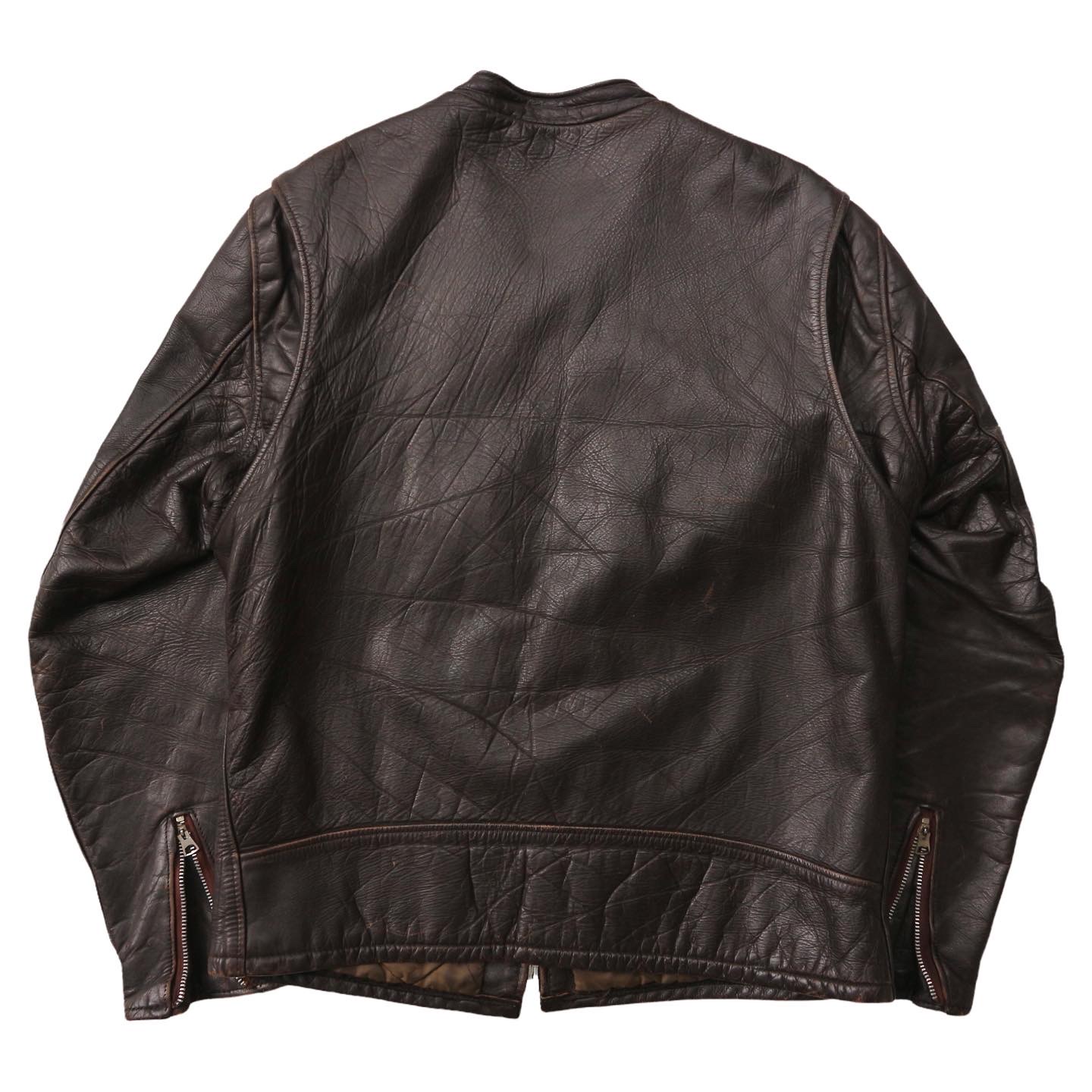 Vintage 60s Schott Biker Leather Jacket Size M