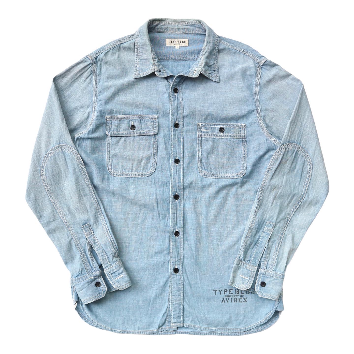 Avirex Chambray Work Shirt Size M