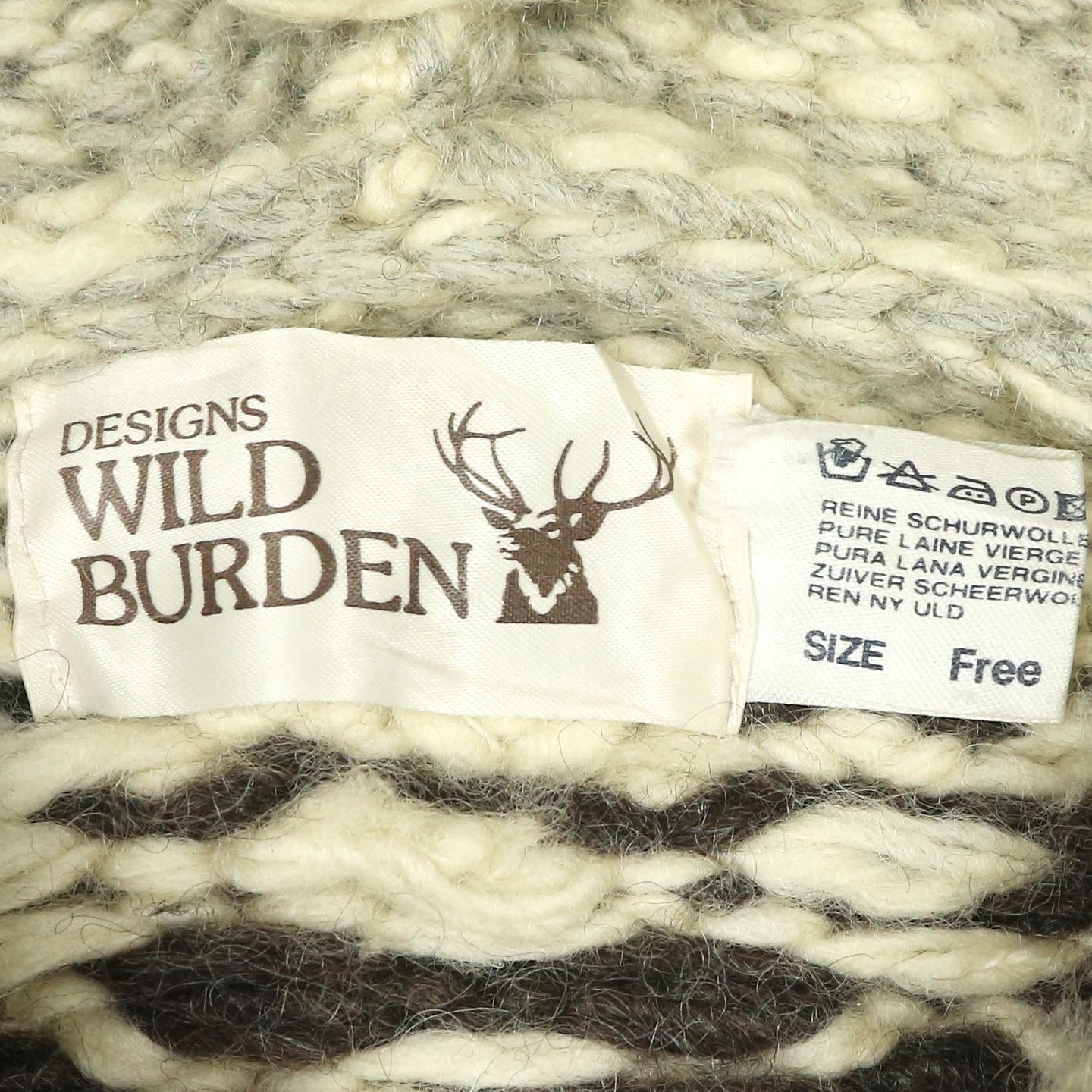 Wild Burden Heavy Wool Cowichan Sweater Size XL