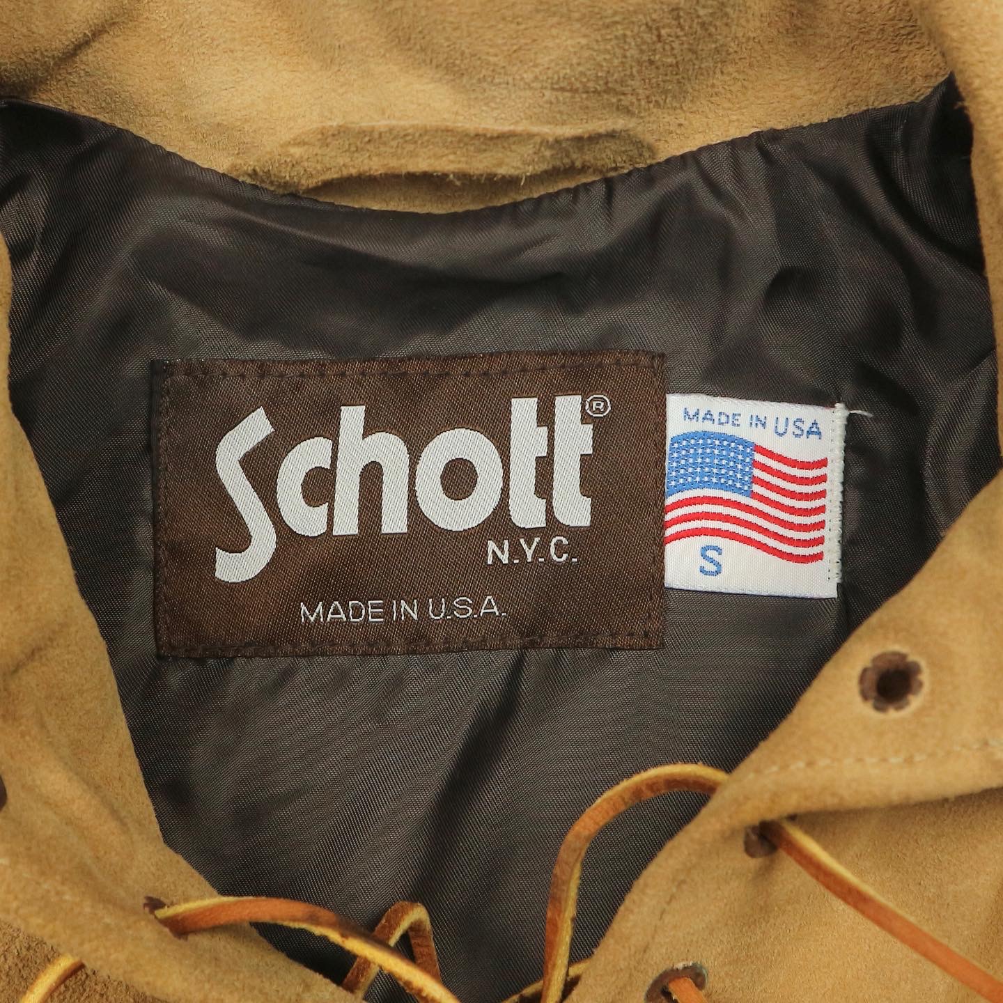 Schott Pull-over Suede Jacket Size S