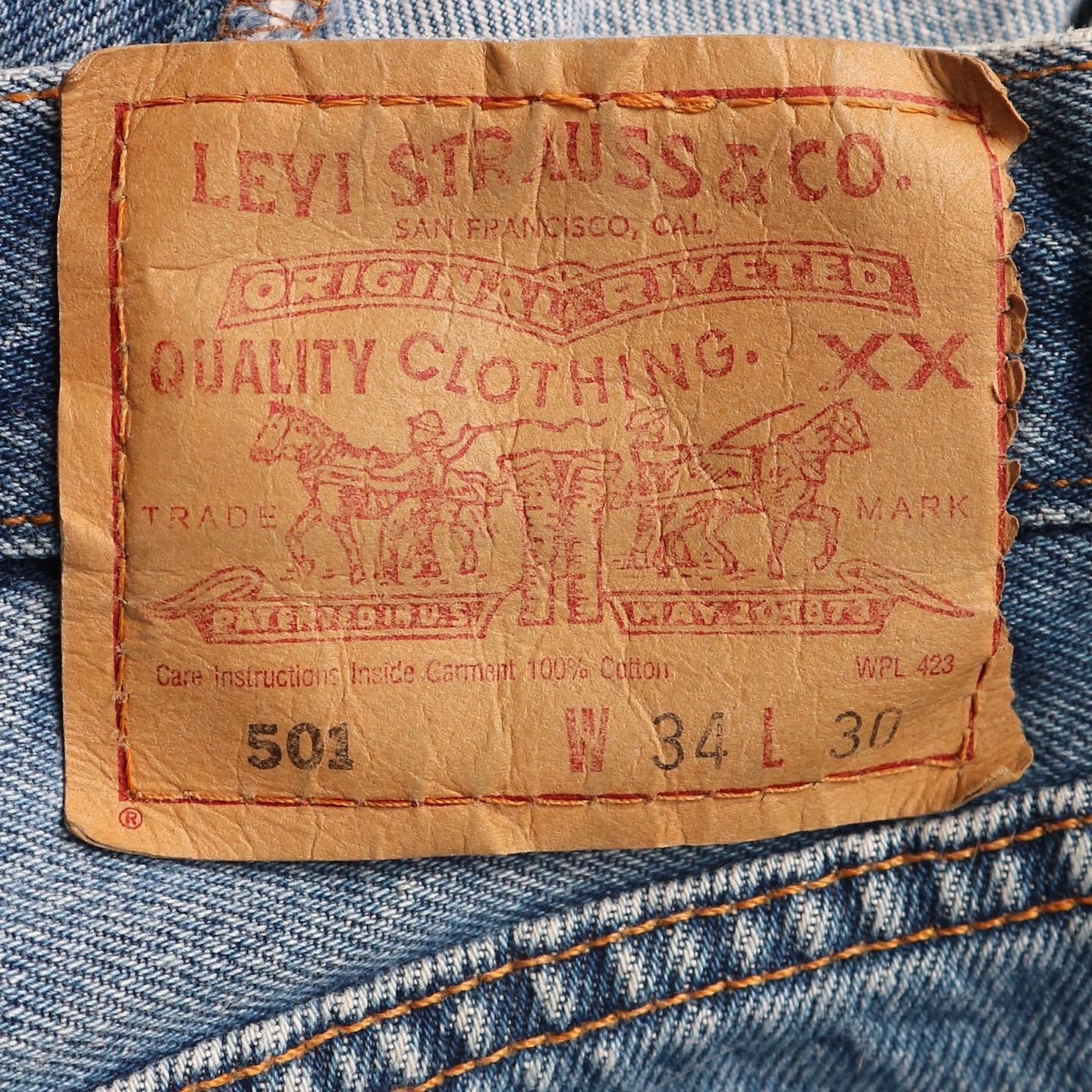 2000s Levi's 501 Denim Jeans Size 33 denimister