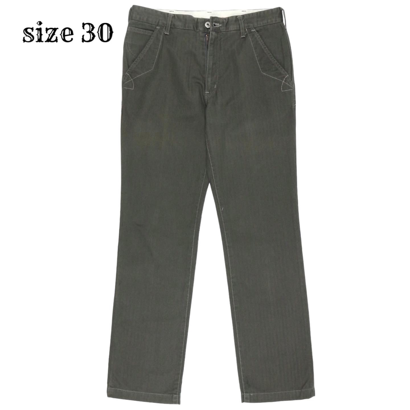 Or Glory Japan Herringbone Work Trousers Size 30