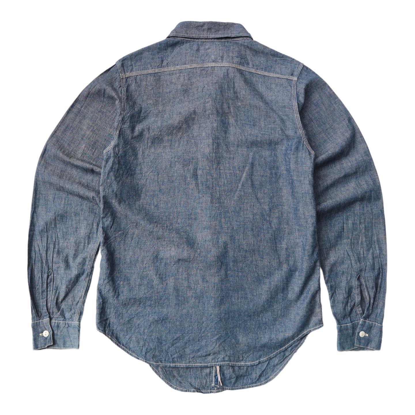 Skull Jeans Selvedge Chambray Shirt Size M