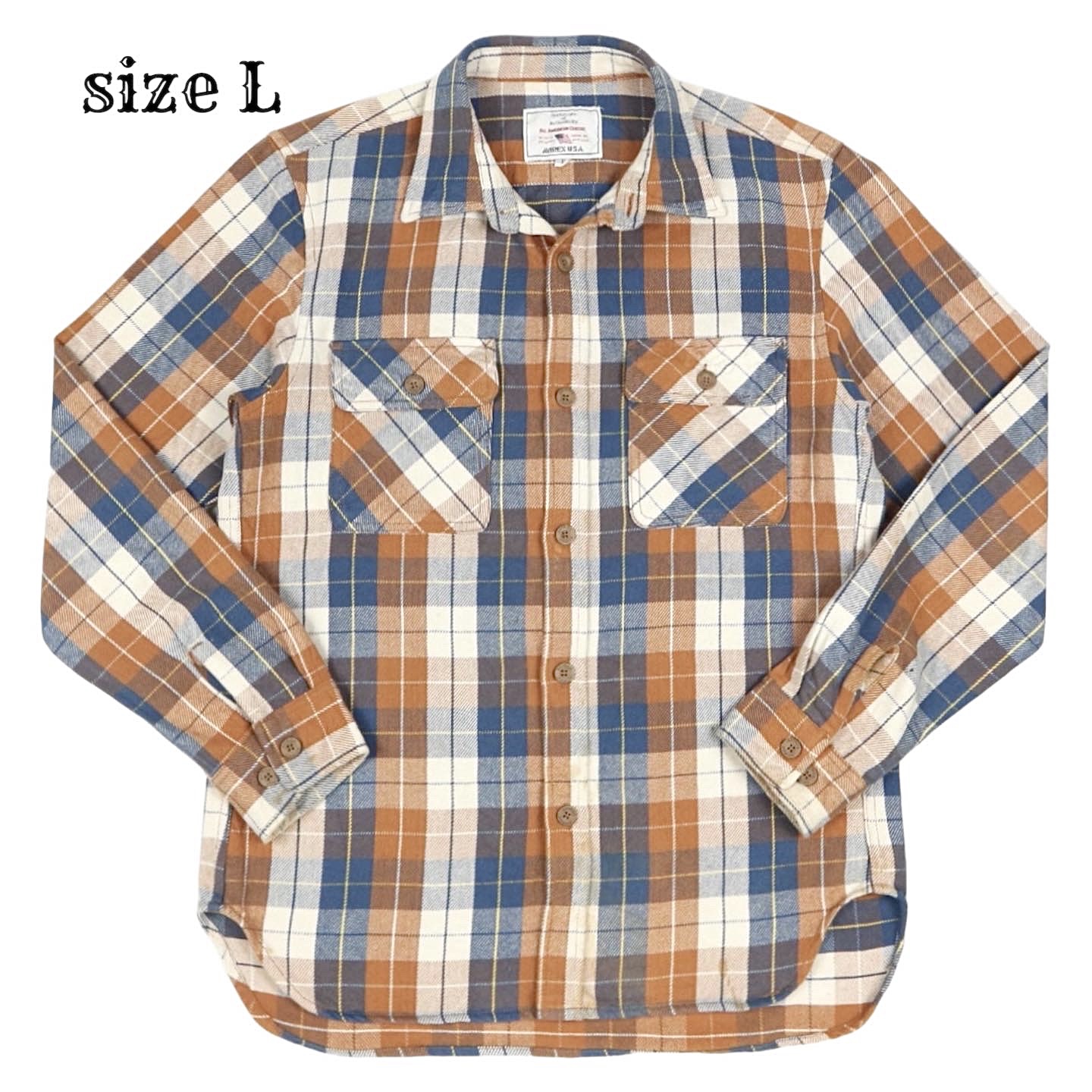 Avirex Japan Heavy Flannel Shirt Size L