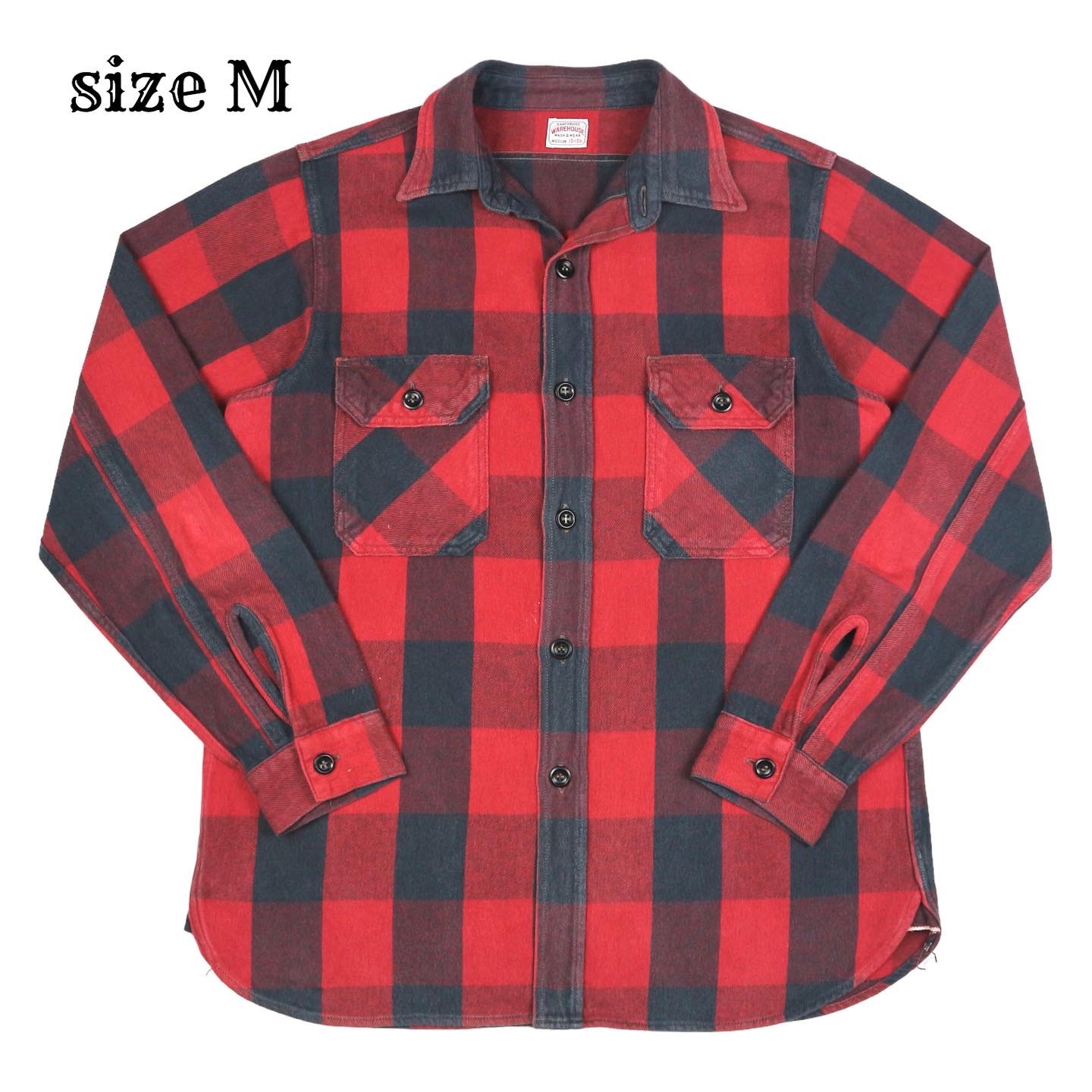 Warehouse Flannel Work Shirt Size M