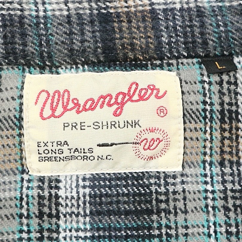 Wrangler Flannel Western Shirt Size L