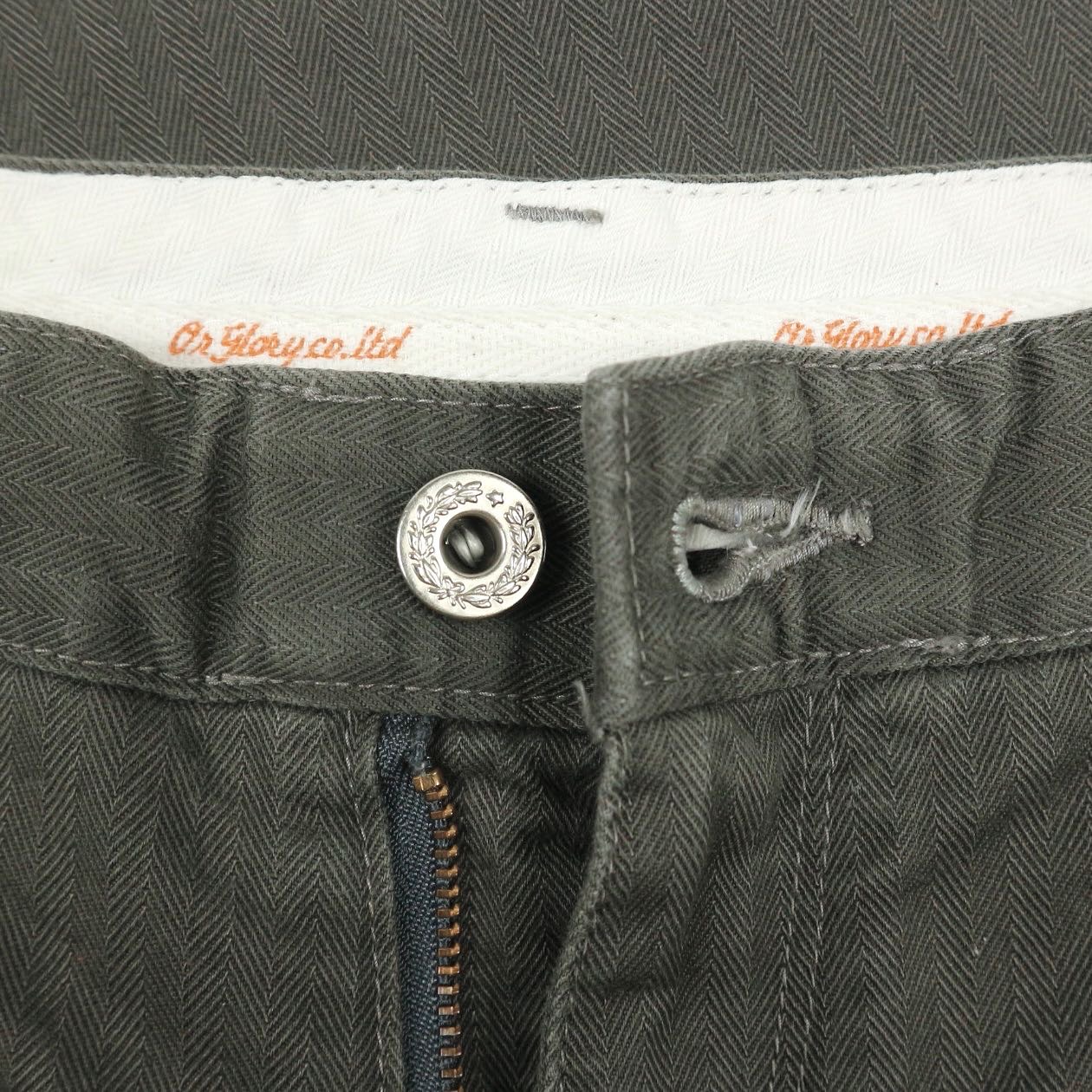 Or Glory Japan Herringbone Work Trousers Size 30