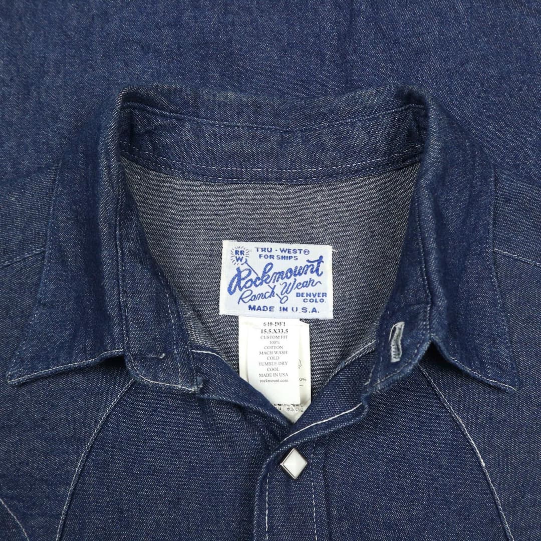 Rockmount USA Denim Western Shirt Size L
