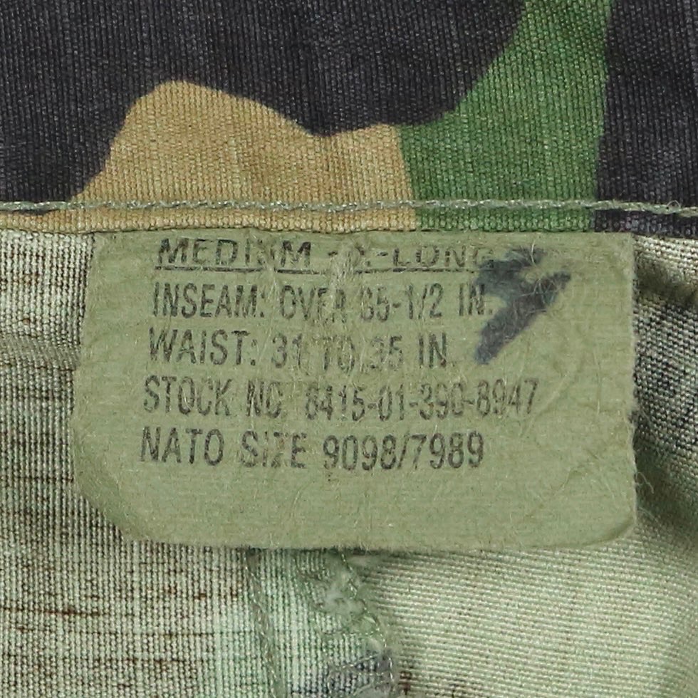 U.S. Army Woodland Camo Combat Trousers Size M