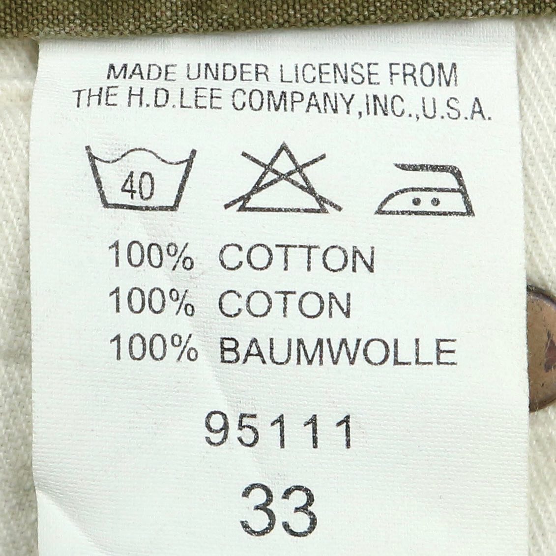 Lee Olive Jeans Size 32