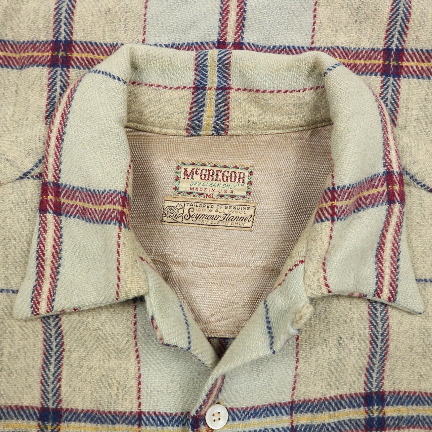 Vintage 50s McGregor Seymour Wool Shirt Size L