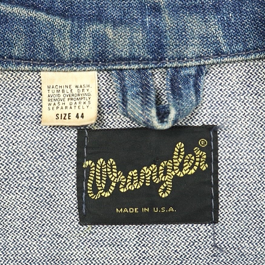 Vintage 70s Wrangler USA 24MJZ Denim Jacket Size XL